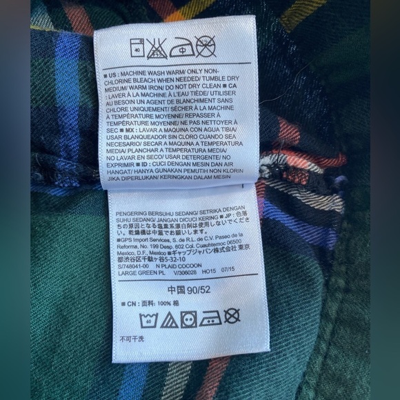 Old Navy Girl’s Tunic 100% Cotton Shirt Dress Pockets Green Plaid Size 2T GUC - Picture 9 of 9